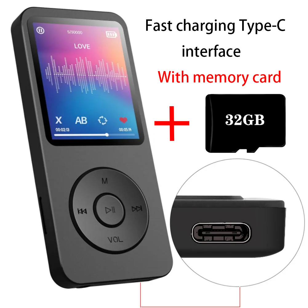 Audio Music Recorder - مشغل MP3 من النوع C، منفذ