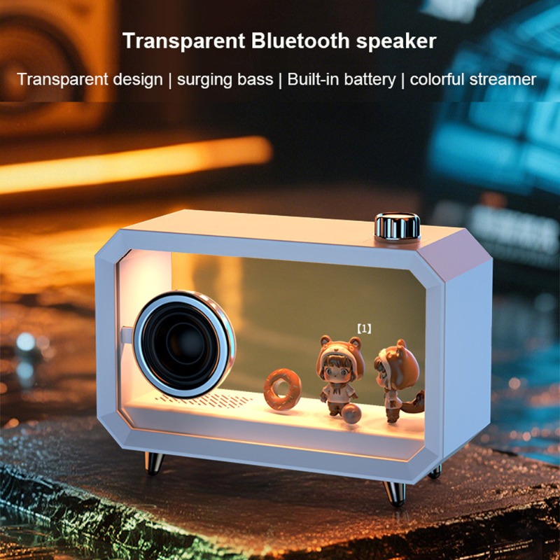 Audio Music Spotify - مكبر صوت بلوتوث شفاف DIY RGB