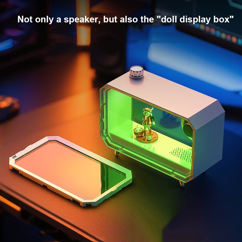 مكبر صوت بلوتوث شفاف DIY RGB إ - مراجعة Audio Music Spotify وسعره