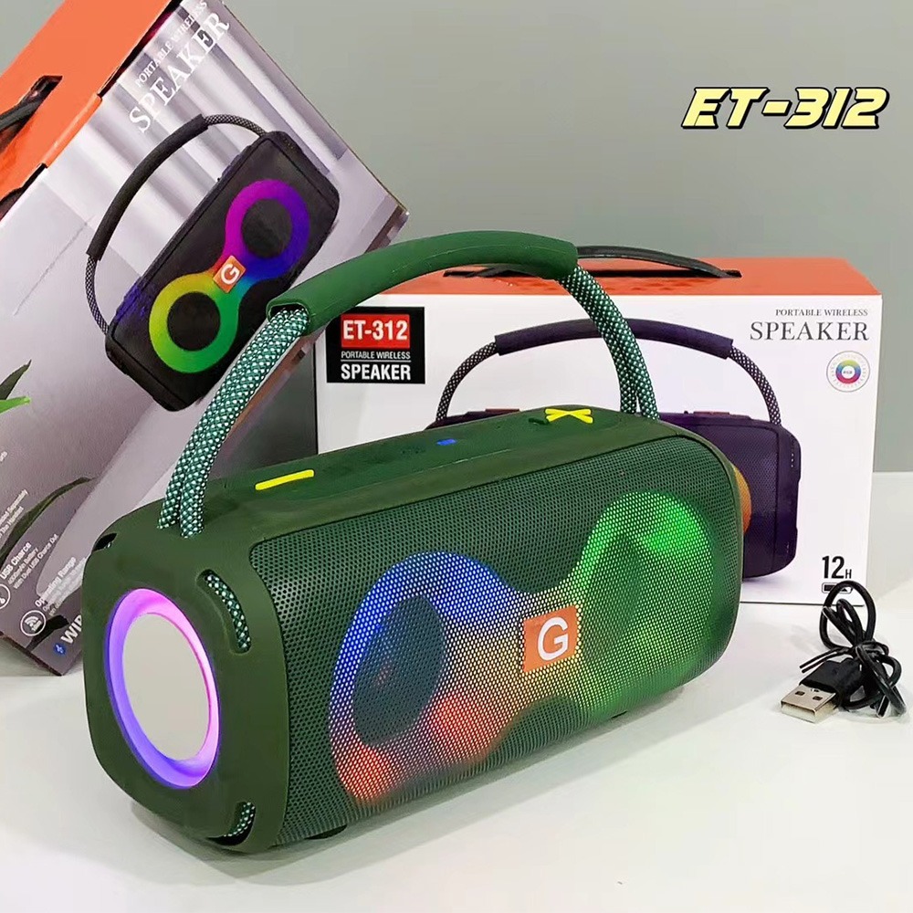 مكبر صوت بلوتوث محمول ET-312 م - مراجعة Audio Music Spotify وسعره